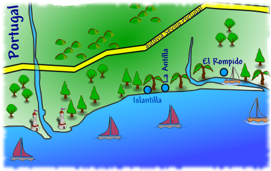 mapa de islantilla